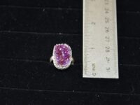 Amethyst Druzy Ring